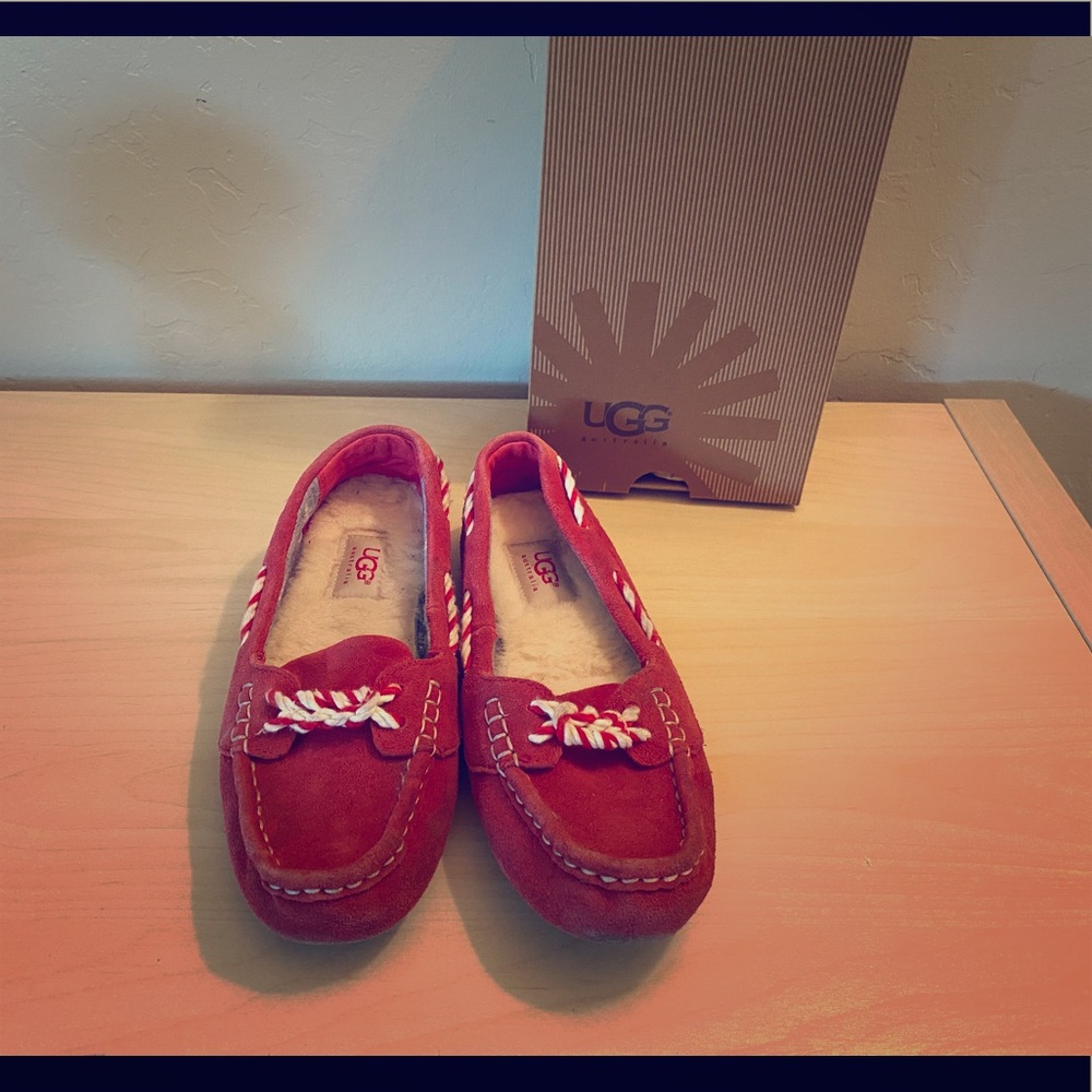 Red UGG loafer/ slipper size 6